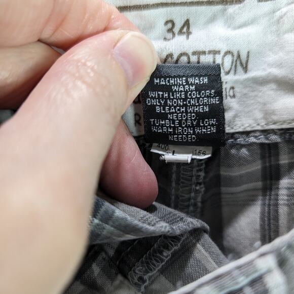 Urban Pipeline Shorts Mens 34 Plaid Chino Flat Front Gray Preppy Y2K CLEARANCE - Picture 7 of 8